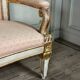 Baroque style bench in gilded and painted wood, Italy, 19th century