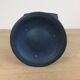 Modernist candle holder in blue ceramic