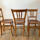 Trio de chaises bistrot Luterma années 50