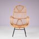 1950s Rattan chair by Gebroeders Jonkers, Netherlands