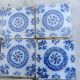 17 old tiles from Desvres Fourmaintraux-Courquin – 11 × 11 cm 19th century