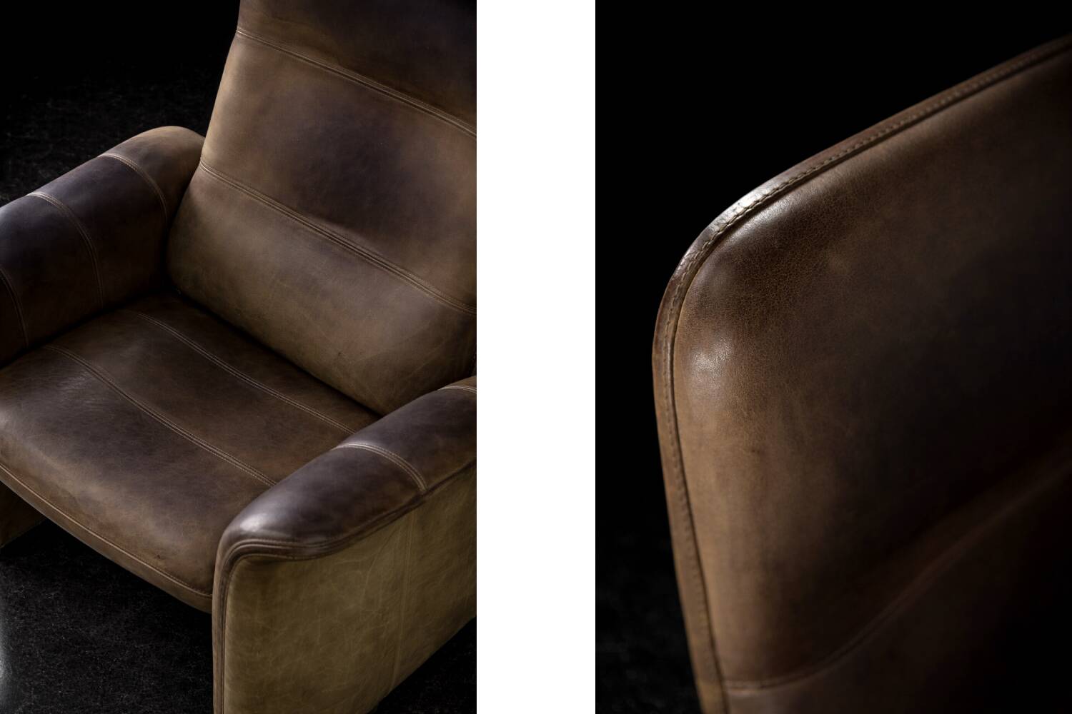 Fauteuil DS-50 vintage en cuir de buffle par De Sede