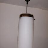 Pendant lamp 60/70s teak and perplex signed alfaplex