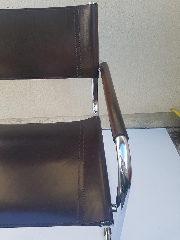 Fasem brown leather chair