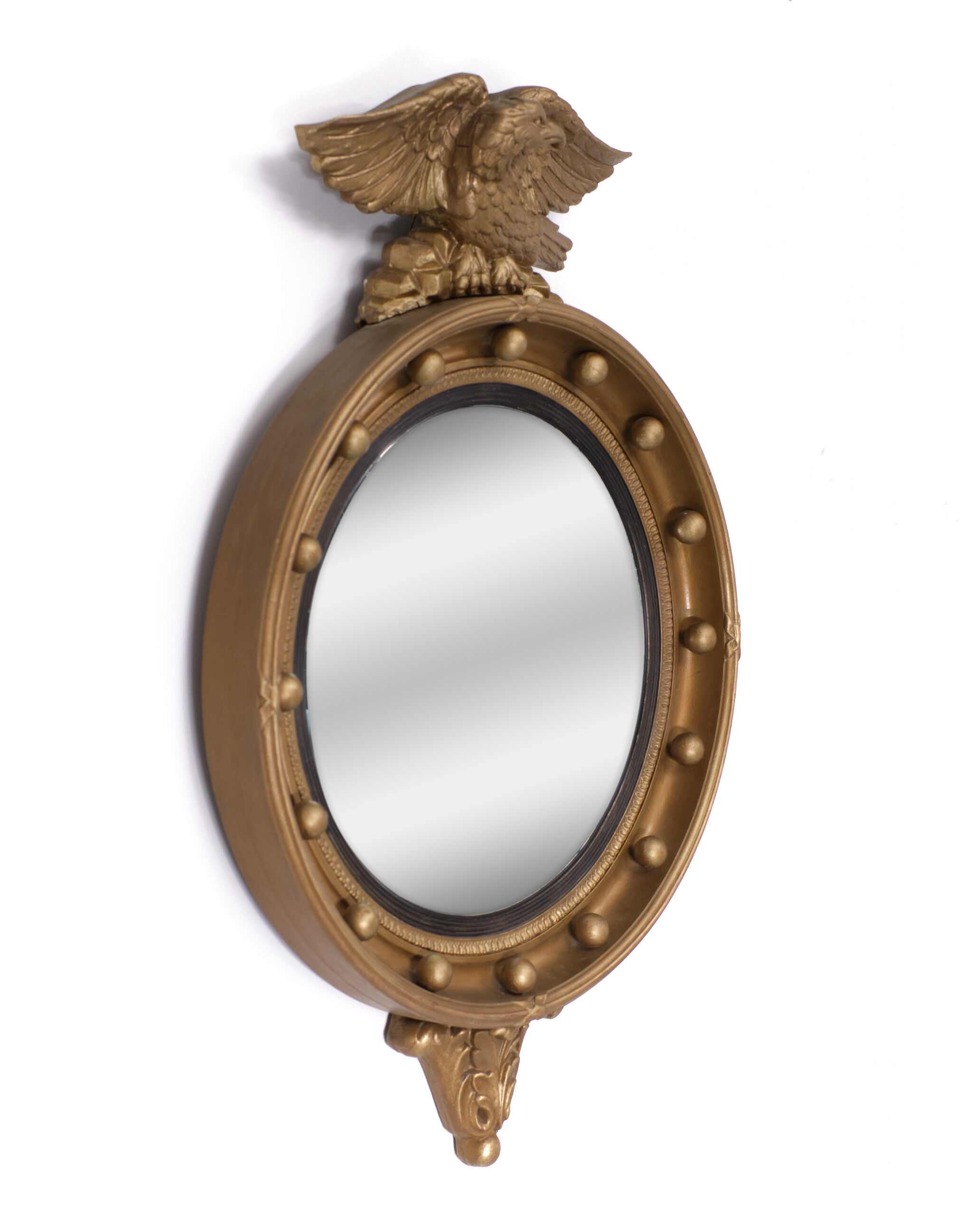 Golden Ball Convex Mirror with Eagle, England, 1960s