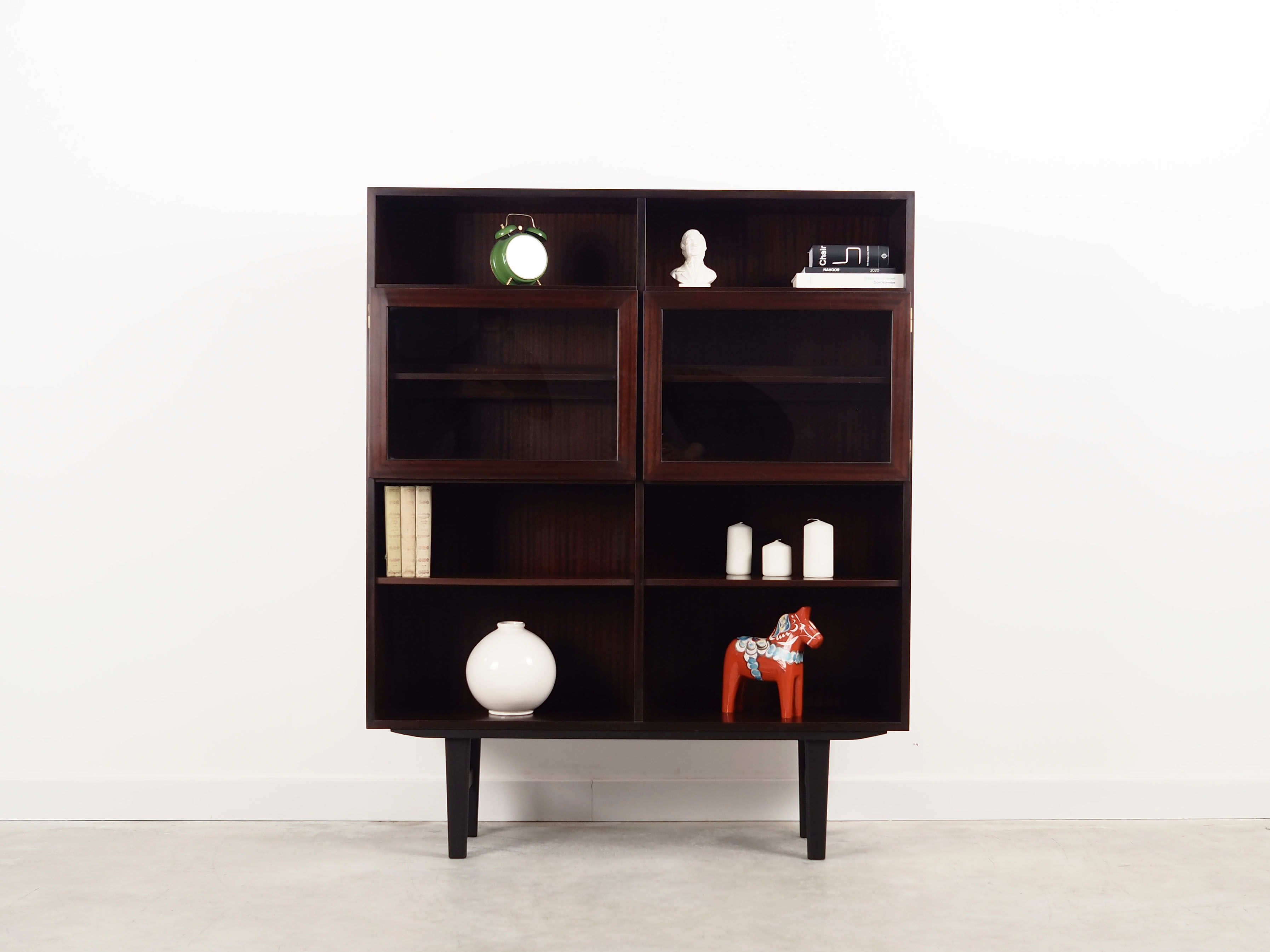 Bibliothèque en acajou, design danois, années 1970, fabriquée par Omann Jun