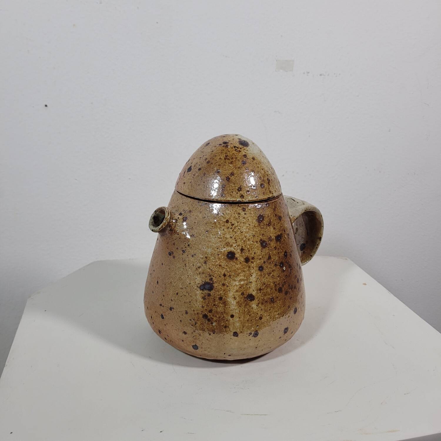 Théière vintage en grès de La Borne années 1960
