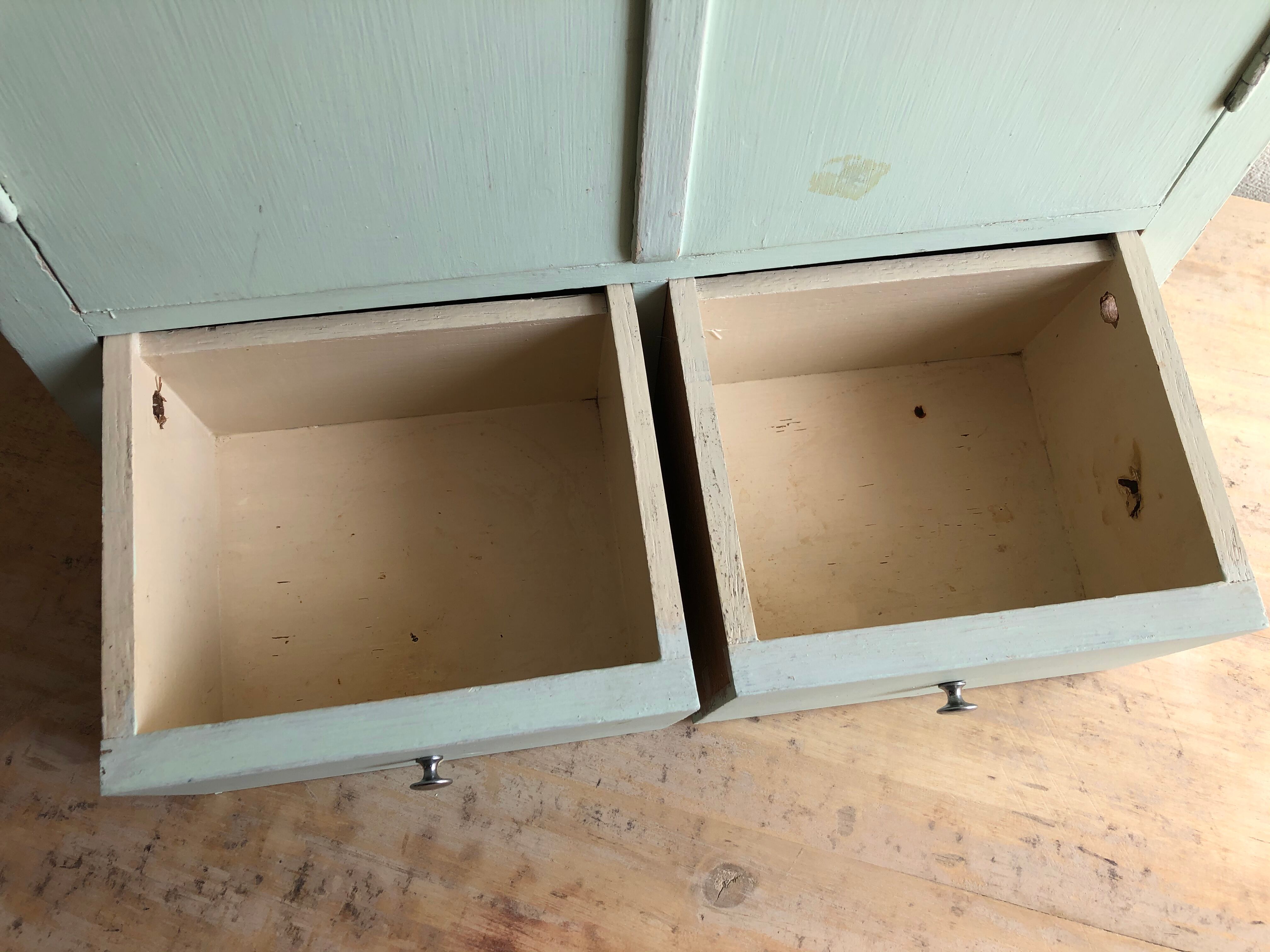 Patinated medicine cabinet