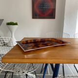 Lucite tray and vintage chrome