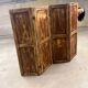 Four-sided screen in patinated solid oak, 1900s period