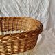 Panier corbeille vintage en osier et scoubidou
