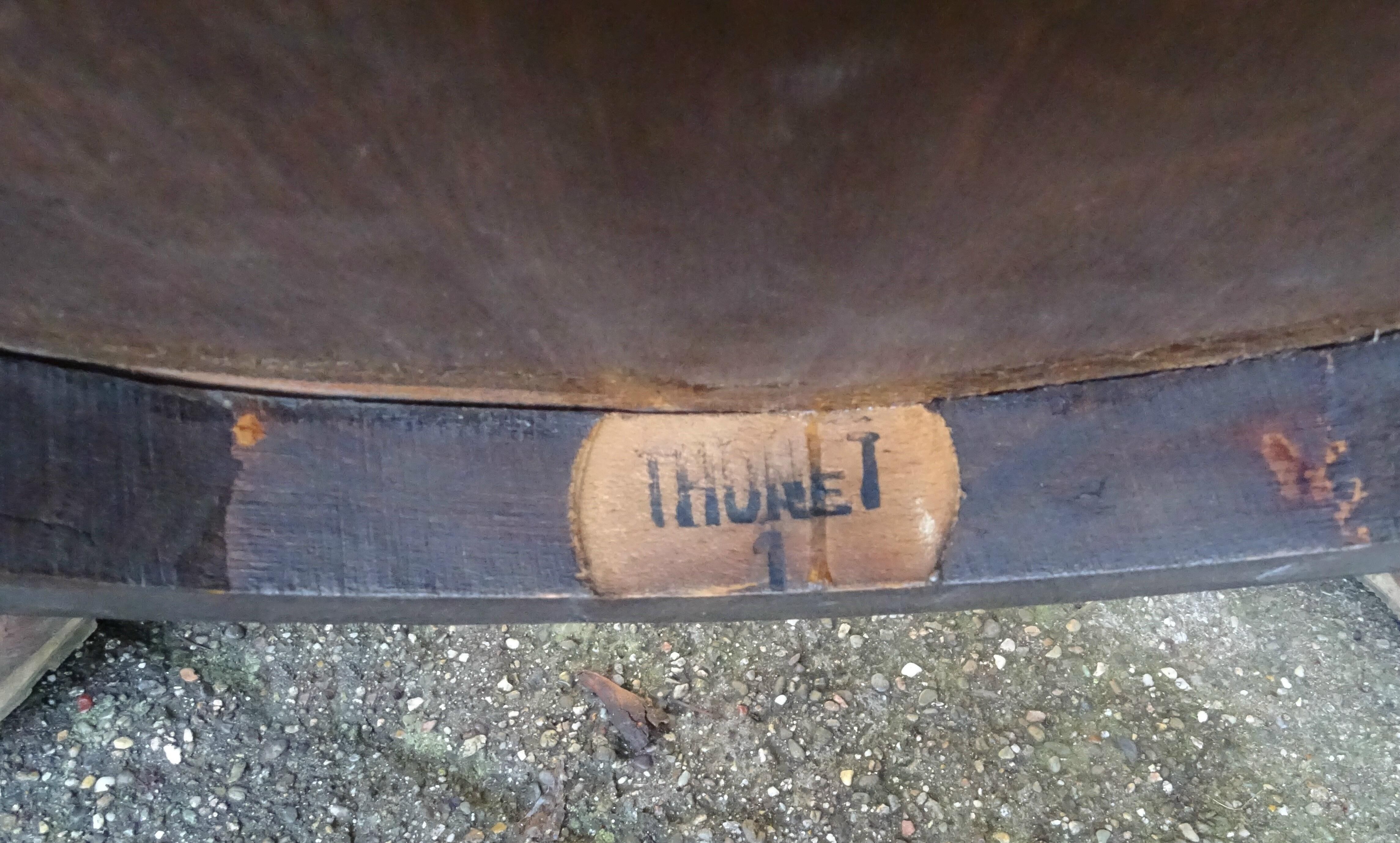 Thonet office armchair N°3 wooden seat, circa 1900