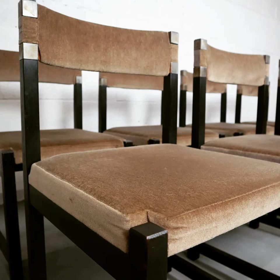Oak dining chairs by Emiel Veranneman for Decoene Belgium
