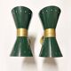 Pair of Italian diabolo wall lights, design 1950.