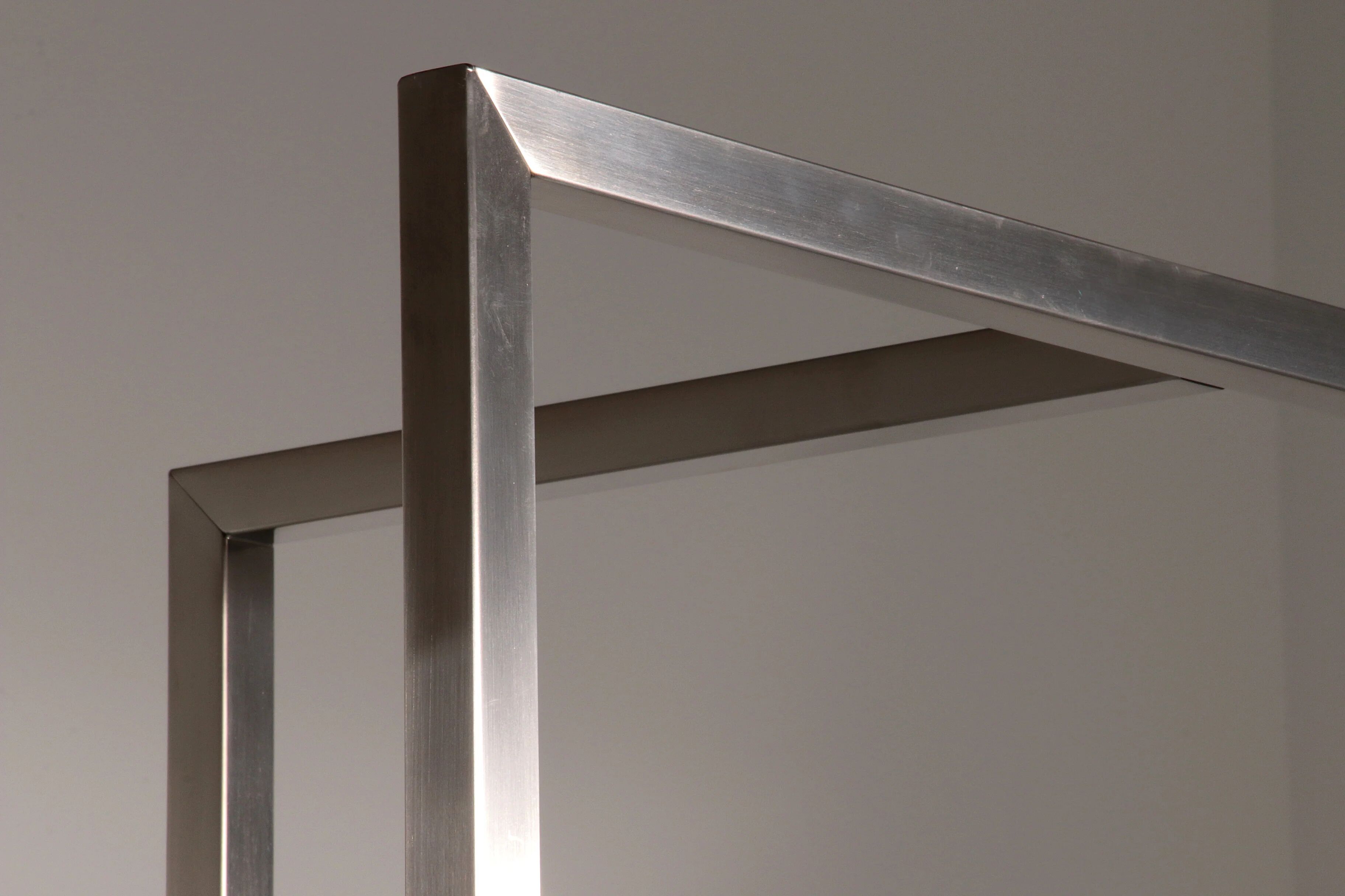 Peter Ghyczy 1970 corner cabinet – iconic stainless steel & aluminum model R16