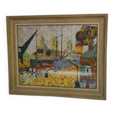 Tableau style cubiste signé YUS 1960’s