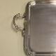 Louis XV style service tray in silver metal around 1900