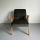 Restored Vintage Mid Century Modern Armchair, Forest Green Lounge Chair