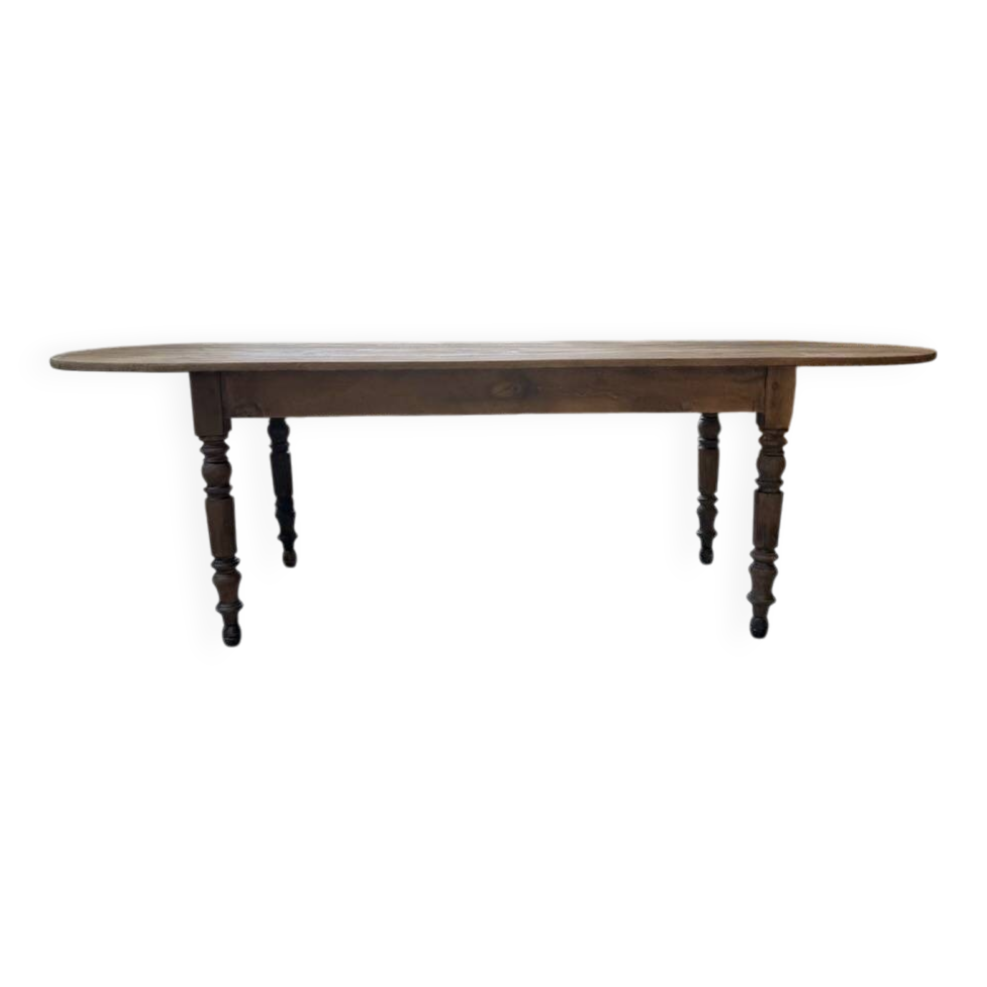 Oval farmhouse table 250cm pine