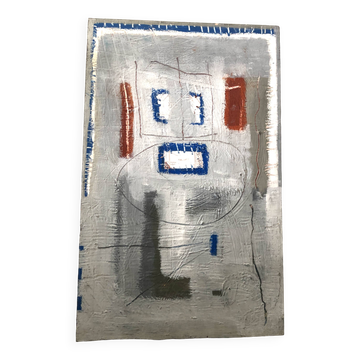 Grey abstract painting