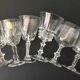 6 assorted crystal wine glasses