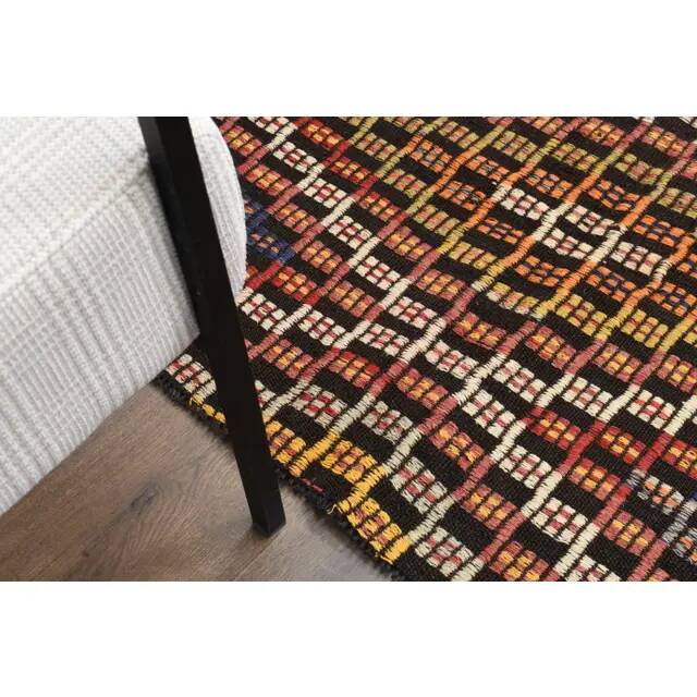 1970s Vintage Turkish Hand-Knotted Wool Cotton Brown Area Rug 176x309