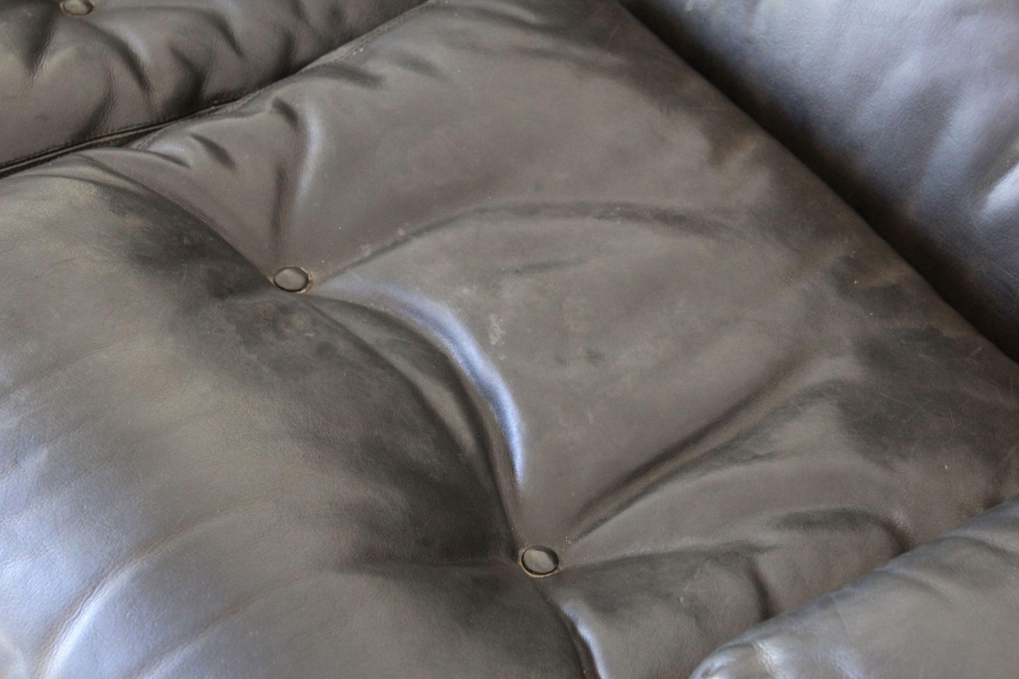 B&B Italia Vintage Leather Sofa Modell Coronado Designed By Afra & Tobia Scarpa
