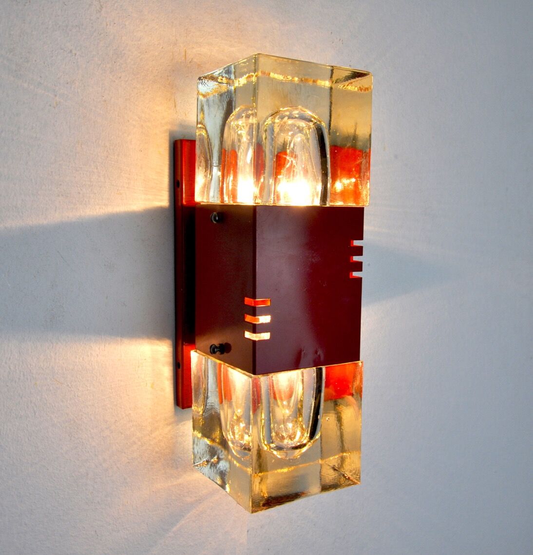 Wall lamp of the House Sciolari, murano glass, Italy, 1970