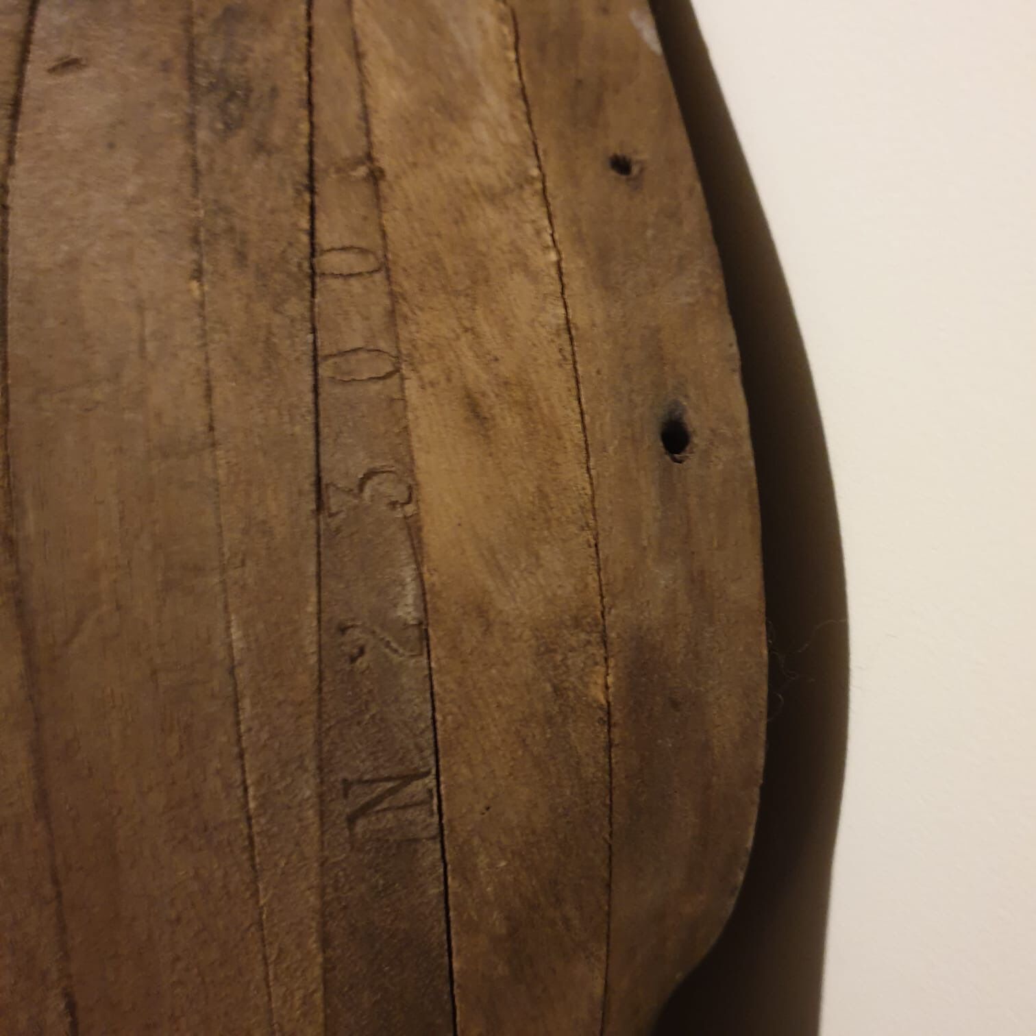 Old wooden airplane propeller