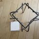 wrought iron and earthenware tile side table