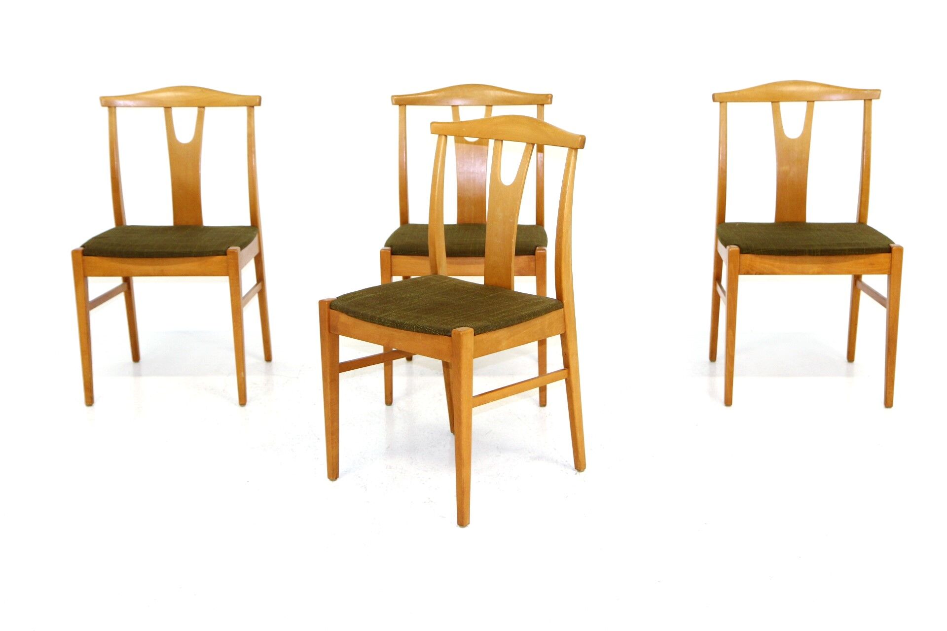 Set of 4 beech chairs, Sweden, 1960