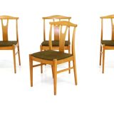 Set of 4 beech chairs, Sweden, 1960