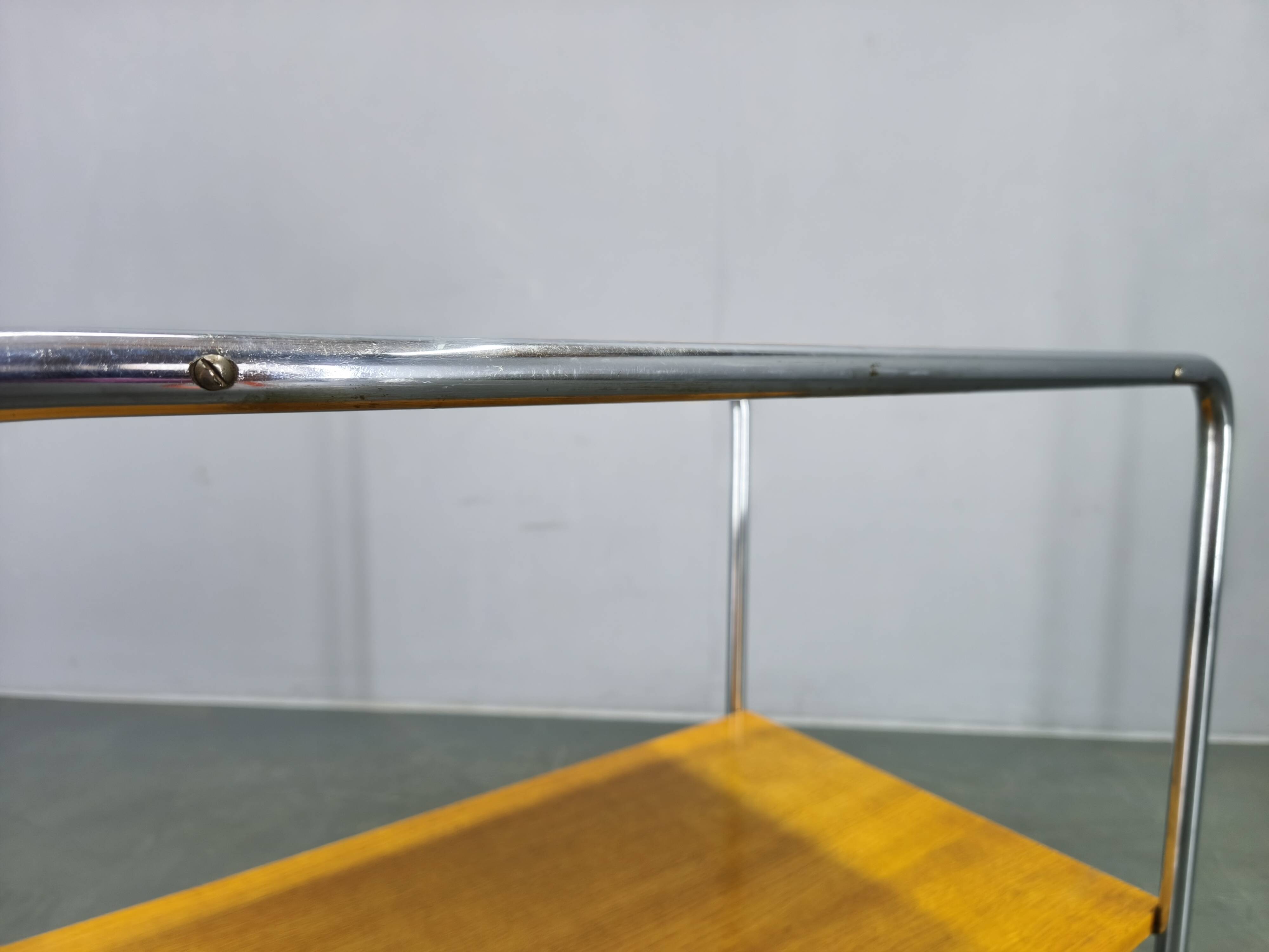 Bauhaus Tubular Steel Side Table in Style of Marcel Breuer, 1930s