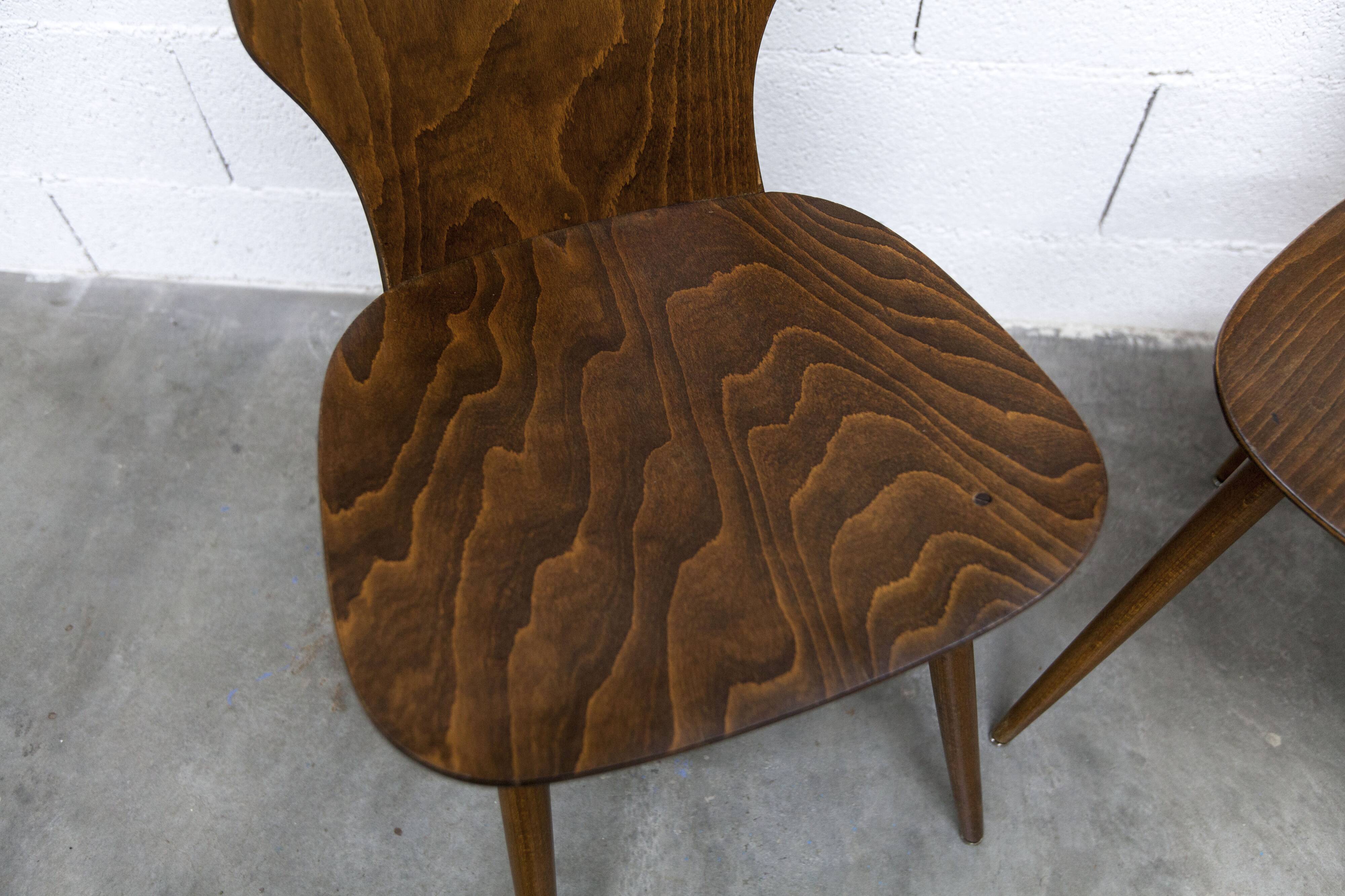 Paire de chaises Baumann modèle Gentiane 1960