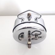Old mechanical alarm clock jaz ruzic ''repetition'' chrome metal, 1965