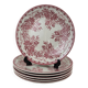 6 Sarreguemines earthenware plates