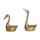 Brass goose duo, vintage paper press