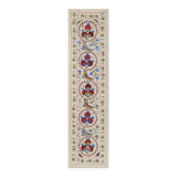 Hand knotted rug, vintage Turkish rug 54x187 cm