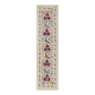 Hand knotted rug, vintage Turkish rug 54x187 cm