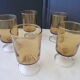 Set de 5 verres à vin vintage Luminarc en verre ambré