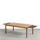 Mid-Century Modern Oak Coffee Table with Pull-Out Black Tops, 1960s
