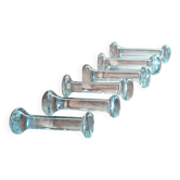 6 vintage pressed glass knife rests