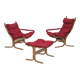 1970s, Norwegian design by Ingmar Relling, model "Siesta", set of 2 chairs.