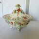 Antique soup tureen on feet from the prestigious English manufacturer Mason's,