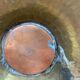 Antique villedieu copper pitcher & vintage brass handle