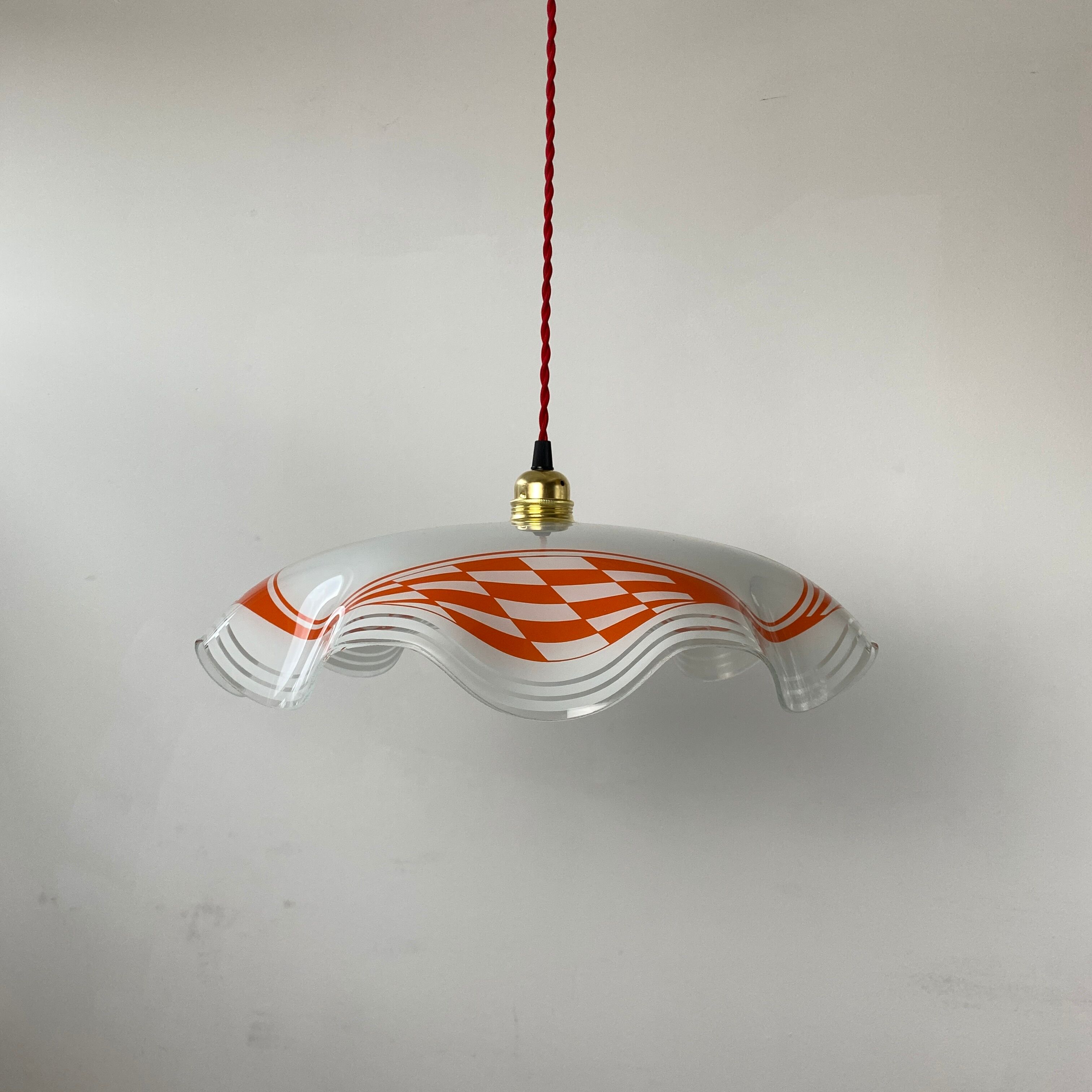 Suspension verre 1970 vintage