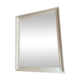 Miroir ancien patine blanche