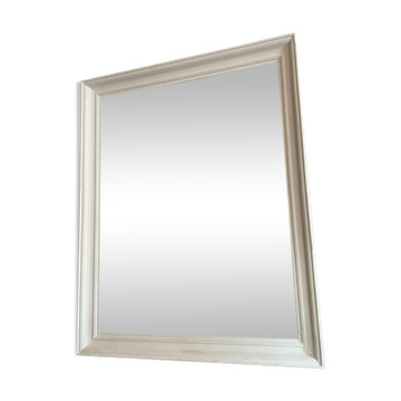 Old white patina mirror