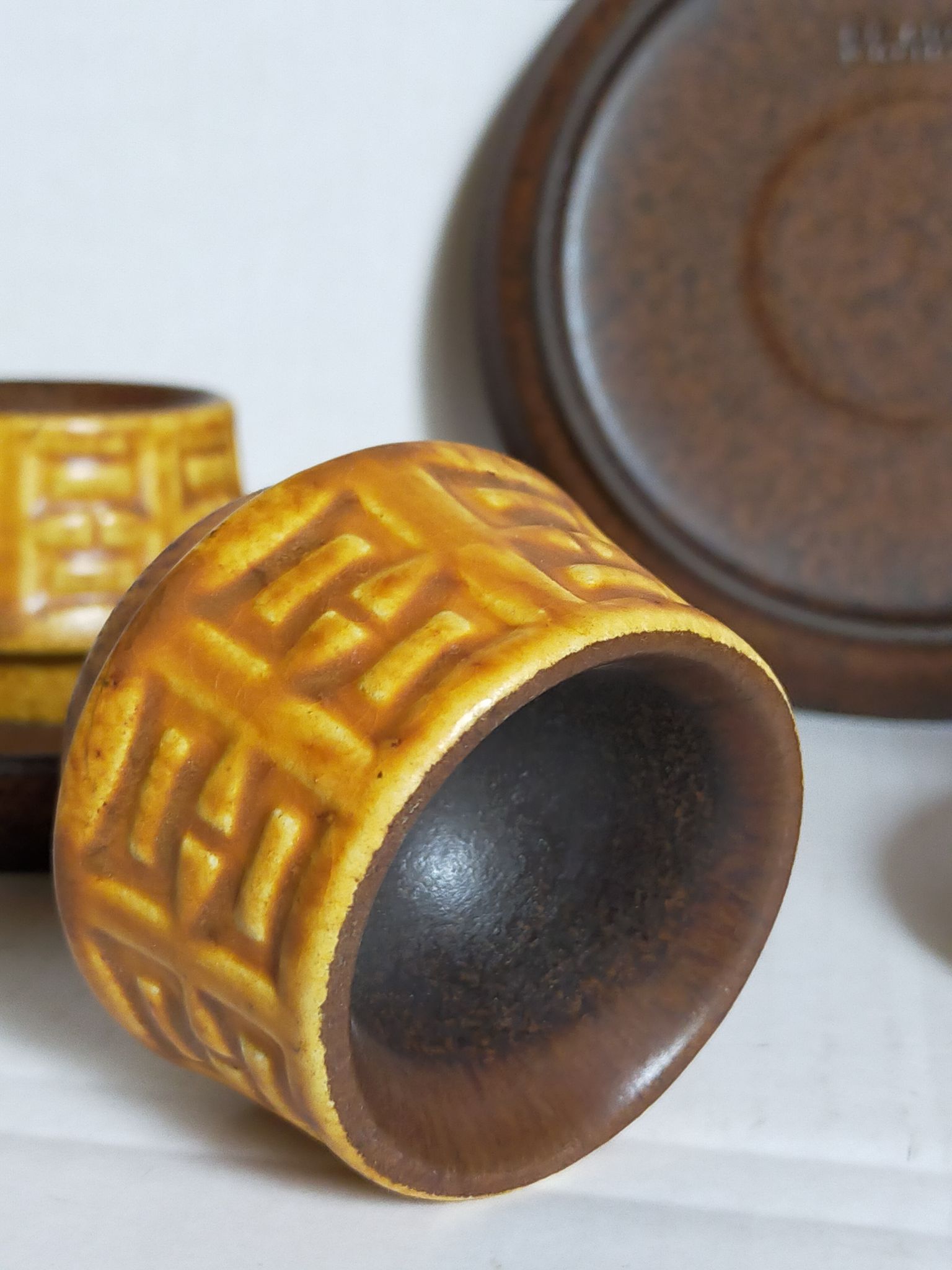 Trois coquetiers céramique ceramano germany années 50