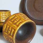Trois coquetiers céramique ceramano germany années 50